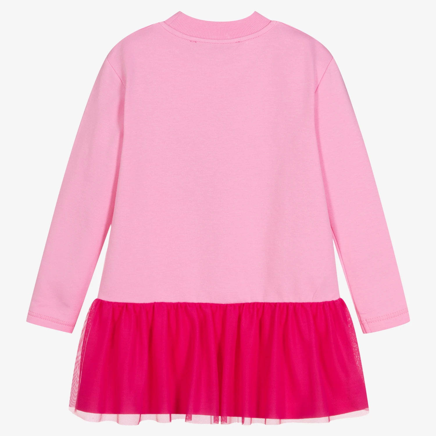 Agatha Ruiz De La Prada Girls Pink Cotton Jersey Dress 4 Agatha Ruiz De La Prada Girls Pink Cotton Jersey Dress - Image 2