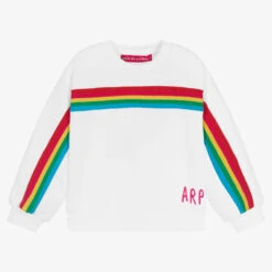 Agatha Ruiz De La Prada Girls White Cotton Sweatshirt
