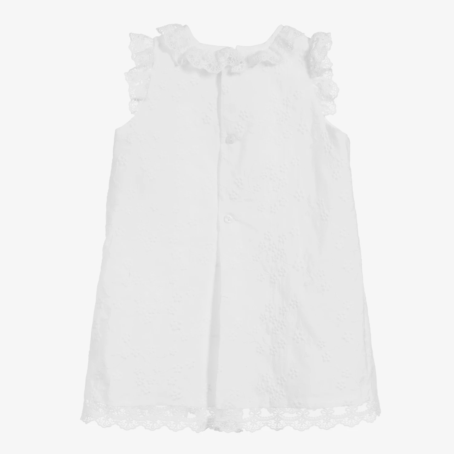 Ancar Baby White Cotton Dress Set 4 Ancar Baby White Cotton Dress Set - Image 2