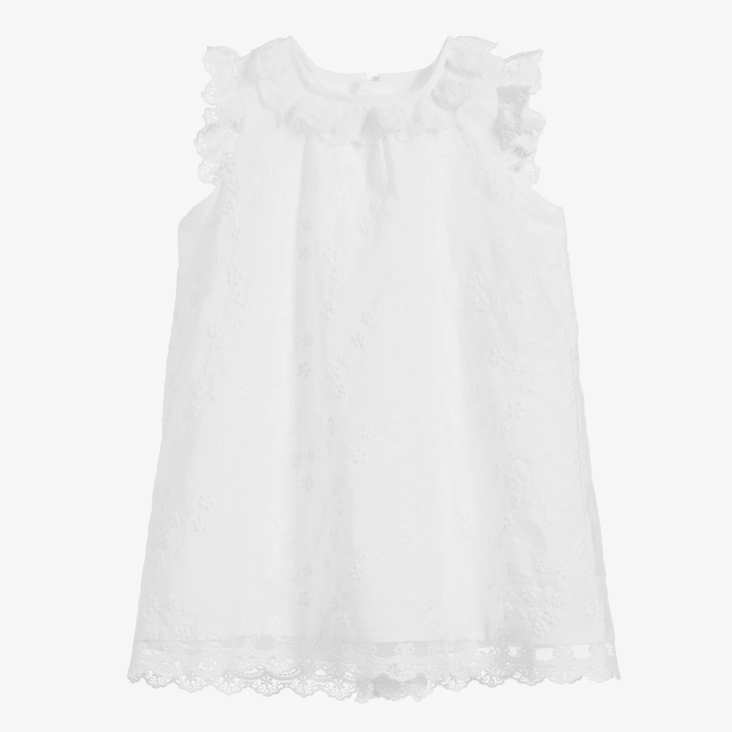 Ancar Baby White Cotton Dress Set 3 Ancar Baby White Cotton Dress Set