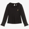 Angel's Face Girls Black Cotton Top