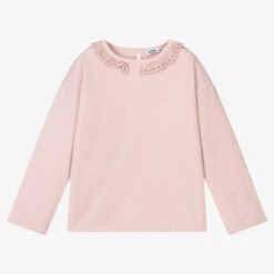 Babidu Girls Pink Cotton Sweatshirt