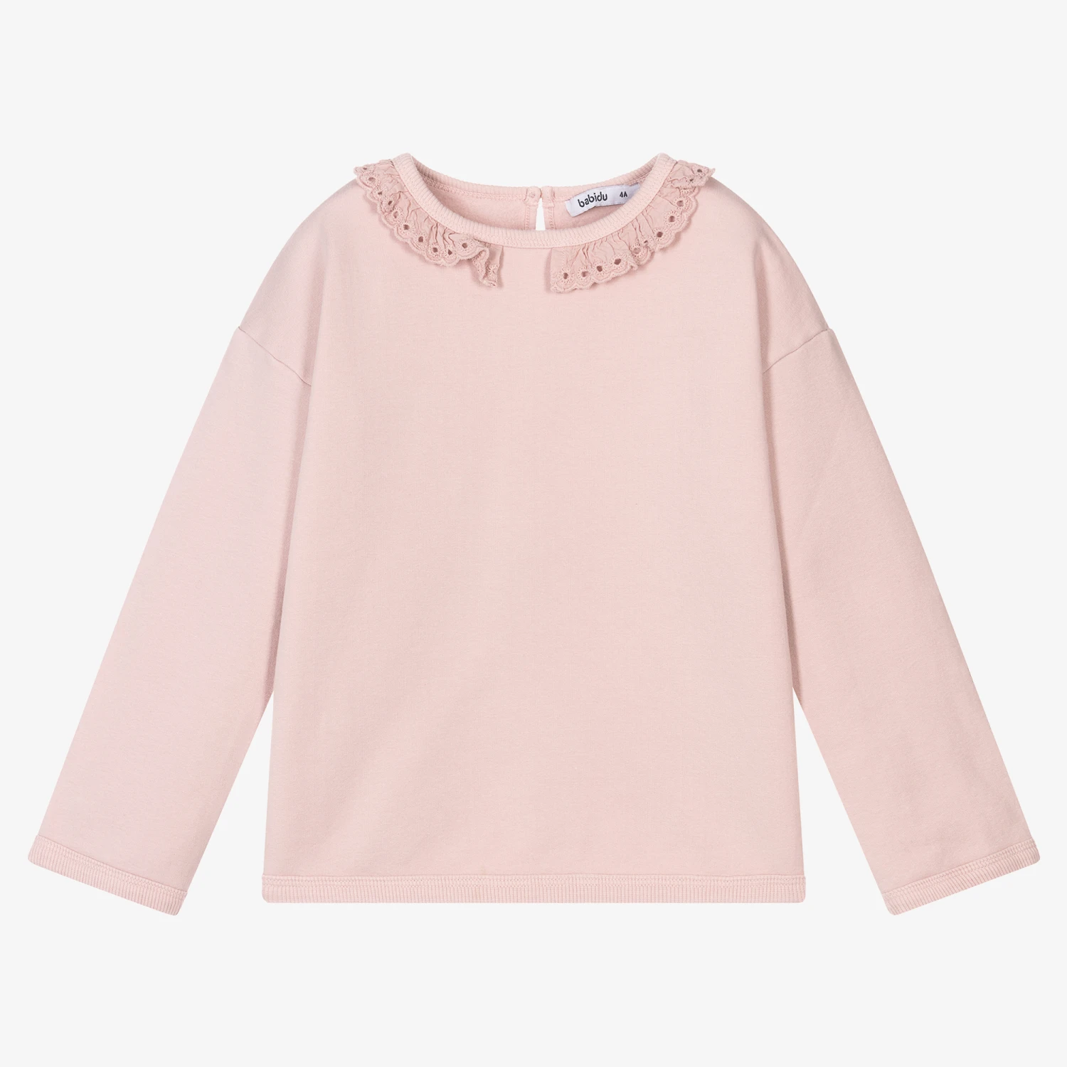 Babidu Girls Pink Cotton Sweatshirt 3 Babidu Girls Pink Cotton Sweatshirt