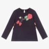 Balloon Chic Girls Blue Cotton Sweatshirt