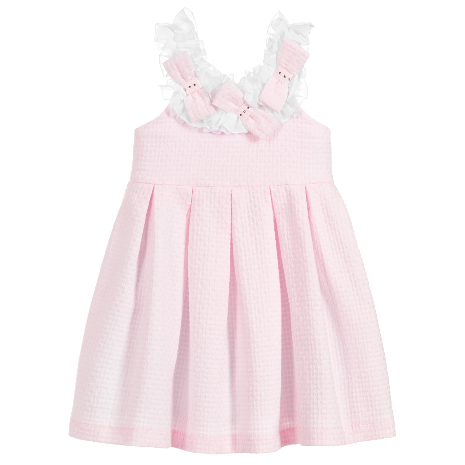 Balloon Chic Pink & White Ruffle Neck Dress 3 Balloon Chic Pink & White Ruffle Neck Dress