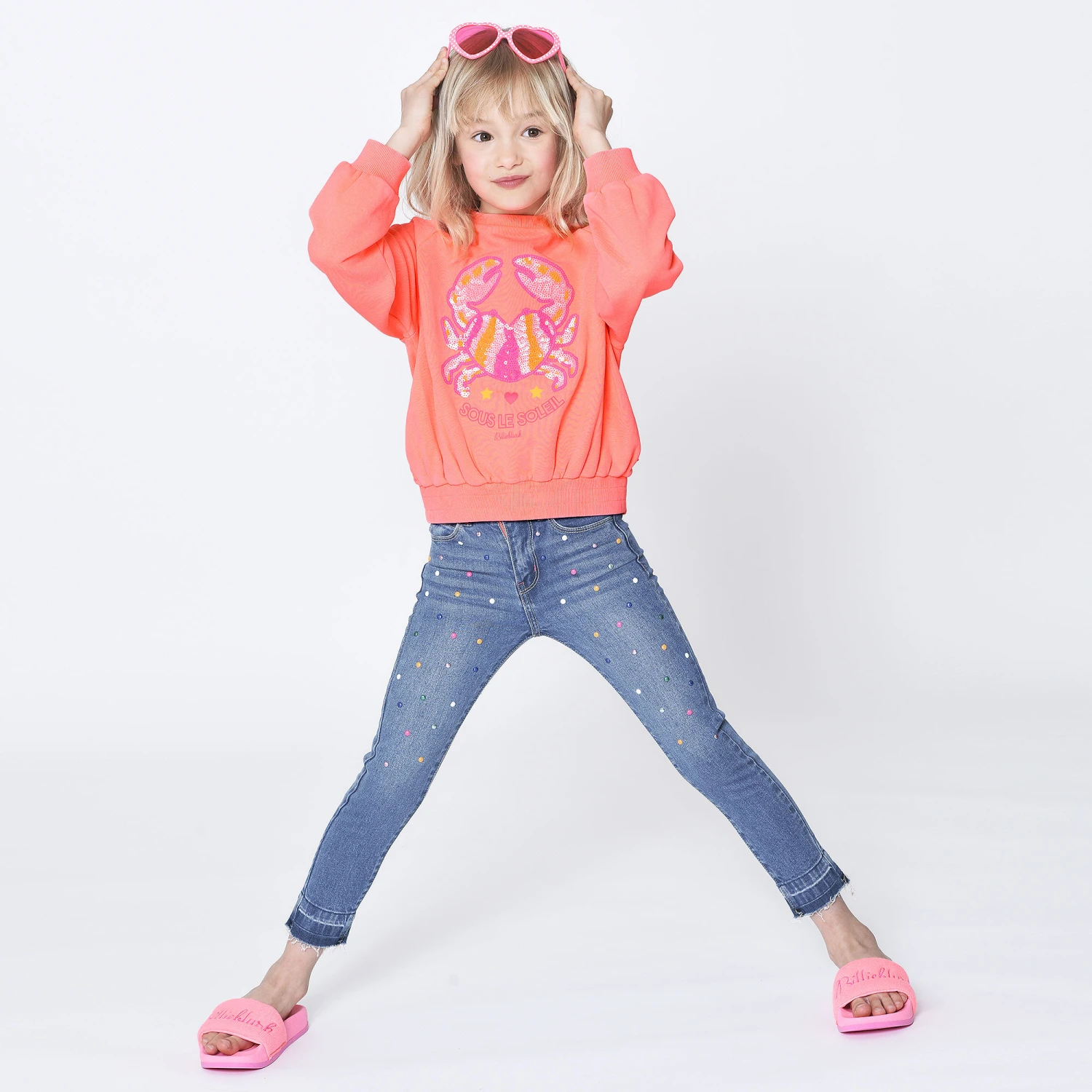 Billieblush Coral Pink Crab Sweatshirt 4 Billieblush Coral Pink Crab Sweatshirt - Image 2