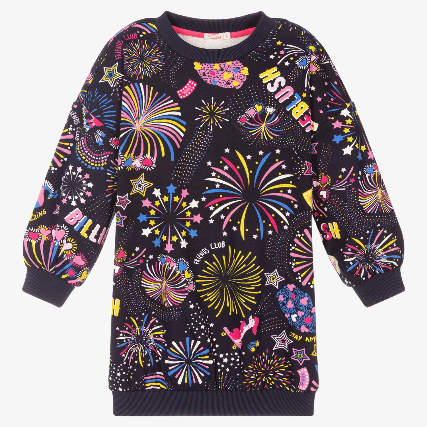 Billieblush Girls Blue Sweatshirt Dress 3 Billieblush Girls Blue Sweatshirt Dress