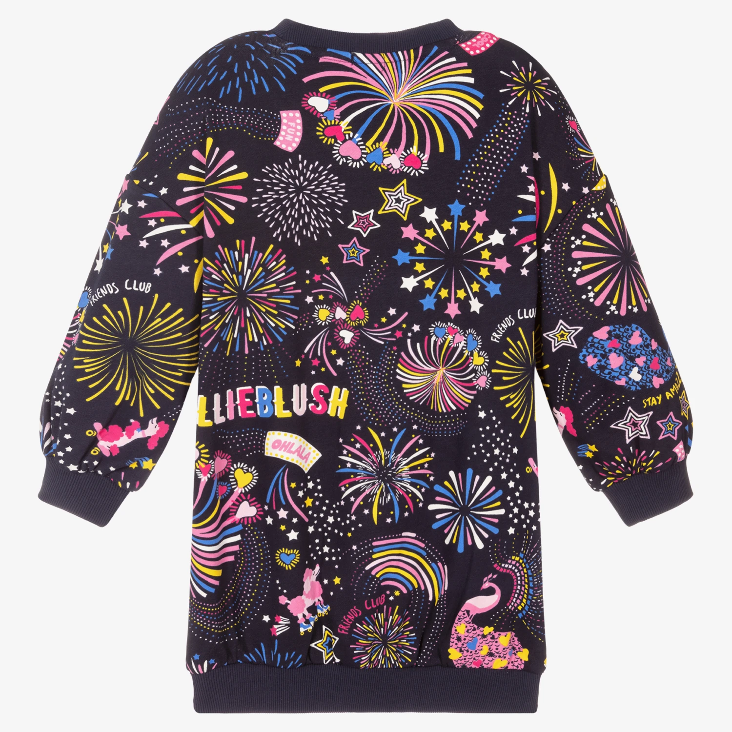 Billieblush Girls Blue Sweatshirt Dress 4 Billieblush Girls Blue Sweatshirt Dress - Image 2