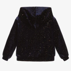 Billieblush Girls Blue Velour Hoodie -Babie Fashion Shop billieblush girls blue velour hoodie 406516 7050f7147378b087e70c4976e33270b6c68c7efe