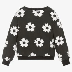 Boboli Girls Black Cotton Flower Sweatshirt -Babie Fashion Shop boboli girls black cotton flower sweatshirt 488964 35962b61ddc6bab0c68cb1617c94a200af393065