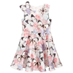 Charabia Girls Satin Butterfly Dress