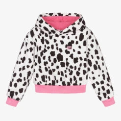 Chiara Ferragni Kids Girls Ivory Dalmatian Hoodie