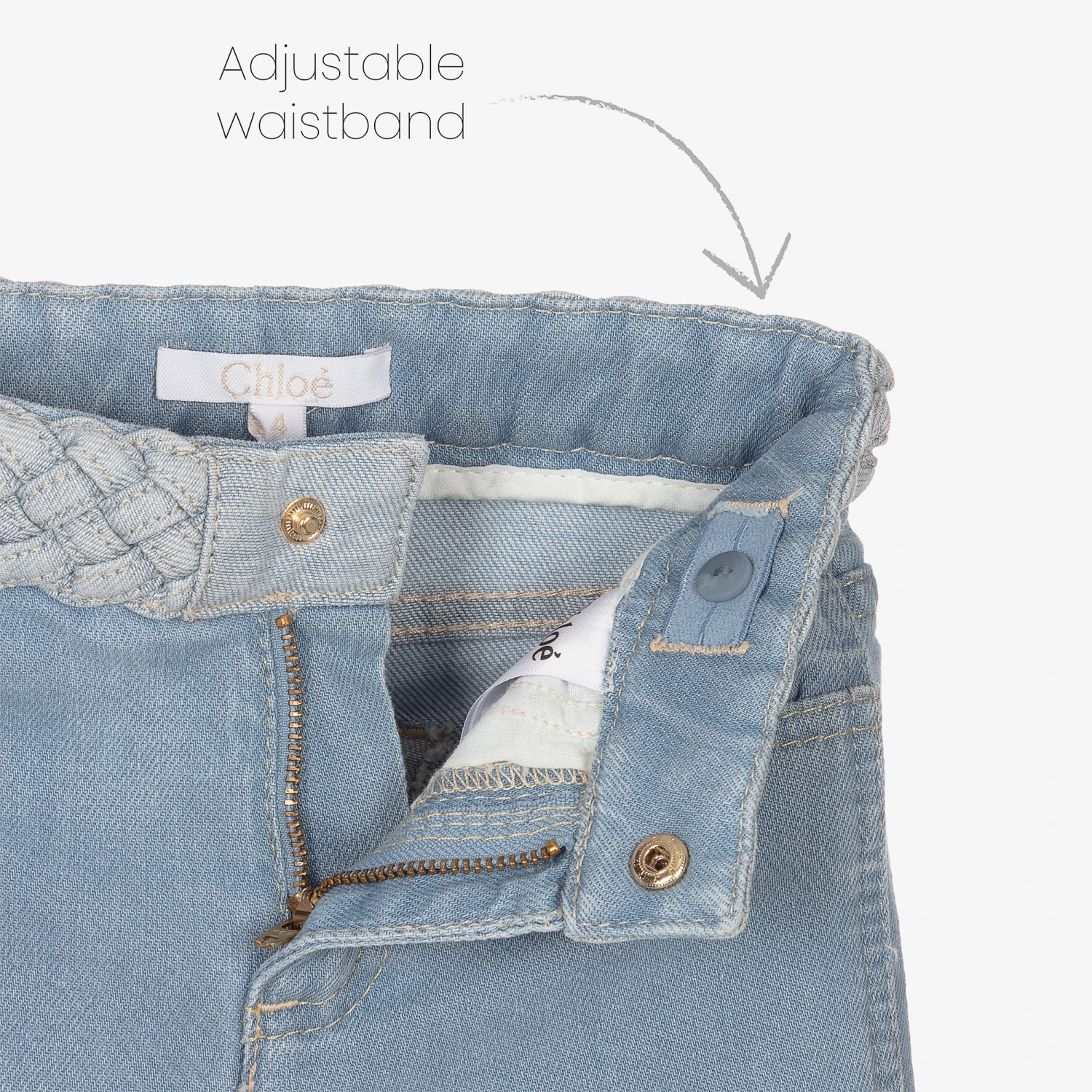 Chloé Blue Denim Braided Belt Jeans 6 Chloé Blue Denim Braided Belt Jeans - Image 4