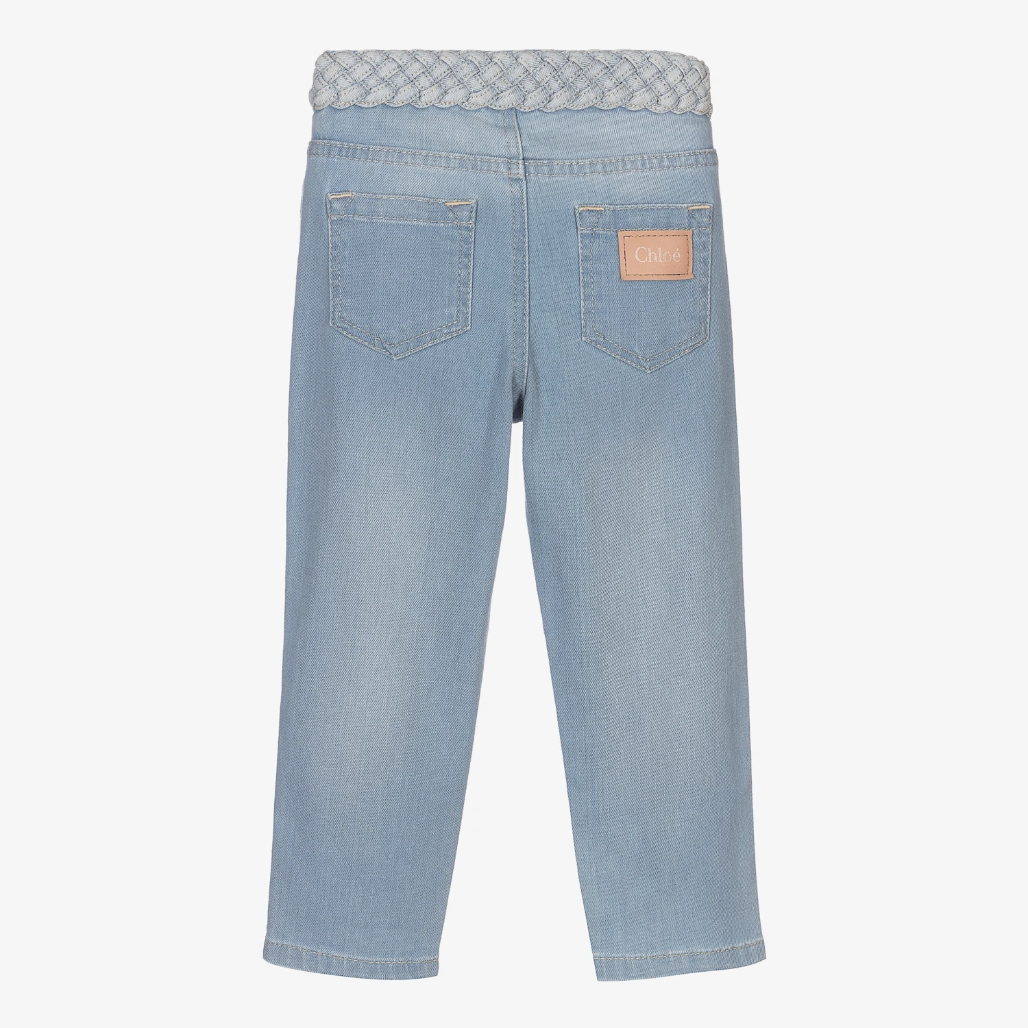 Chloé Blue Denim Braided Belt Jeans 5 Chloé Blue Denim Braided Belt Jeans - Image 3