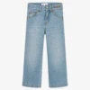 Chloé Girls Blue Wide-Leg Jeans