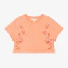 Chloé Girls Coral Orange Cotton Floral T-Shirt -Babie Fashion Shop chloe girls coral orange cotton floral t shirt 500299 05a14a068177941b0b39ff80ef0df94c0ee9cb18