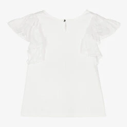 Chloé Girls Ivory Embroidered Ruffle Top -Babie Fashion Shop chloe girls ivory embroidered ruffle top 500277 fbf5c461dfd7a3c1f7e5418e6662bb456d1c2eb9