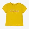 Chloé Girls Yellow Cotton Logo T-Shirt