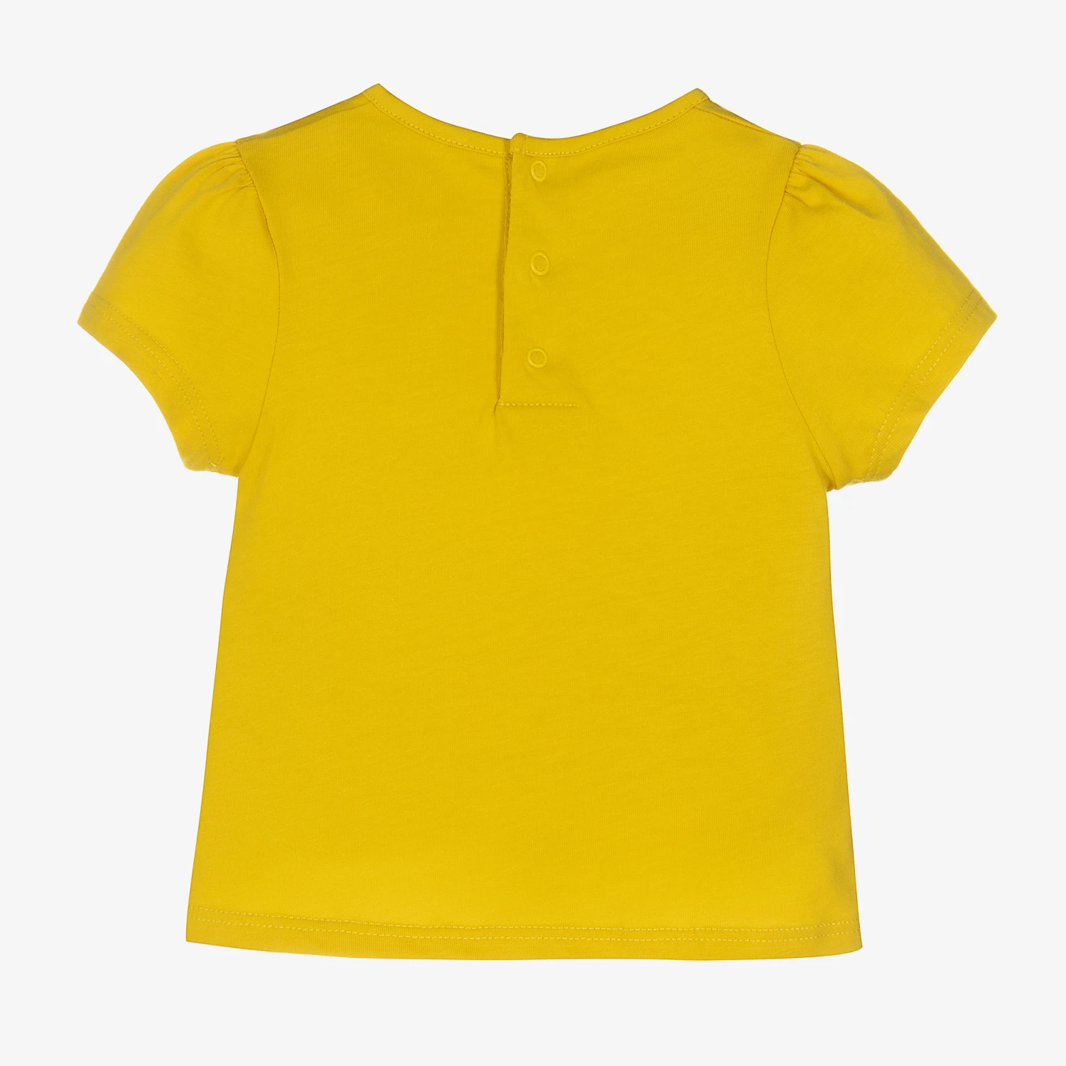 Chloé Girls Yellow Cotton Logo T-Shirt 4 Chloé Girls Yellow Cotton Logo T-Shirt - Image 2