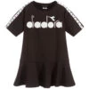 Diadora Black Logo Crêpe Dress