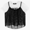 DKNY Girls Black & White 2-in-1 T-Shirt 2 DKNY Girls Black & White 2-in-1 T-Shirt -Babie Fashion Shop dkny girls black white 2 in 1 t shirt 503061 210d48189da8ecee84d1a9bb16bb9209da41a281