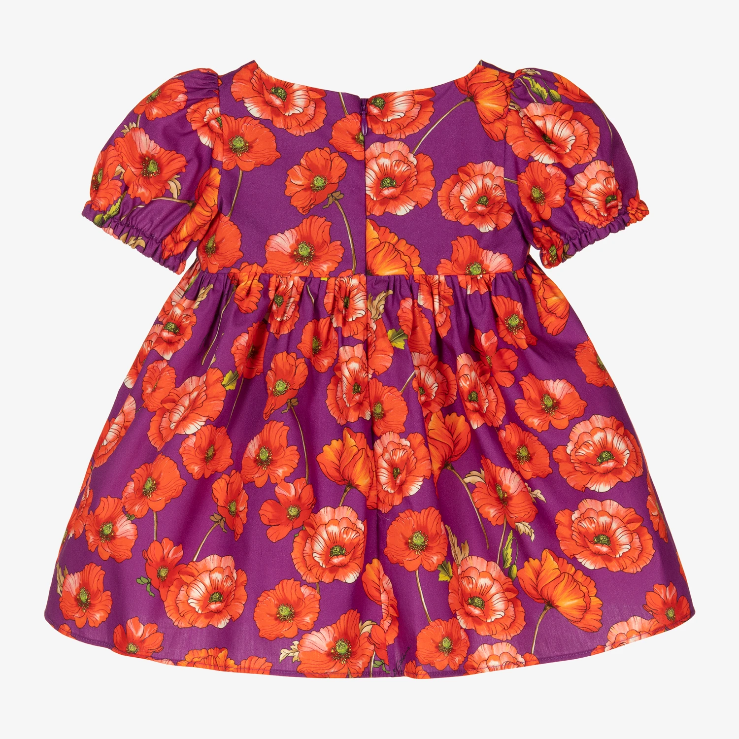 Dolce & Gabbana Girls Poppy Print Dress Set 4 Dolce & Gabbana Girls Poppy Print Dress Set - Image 2