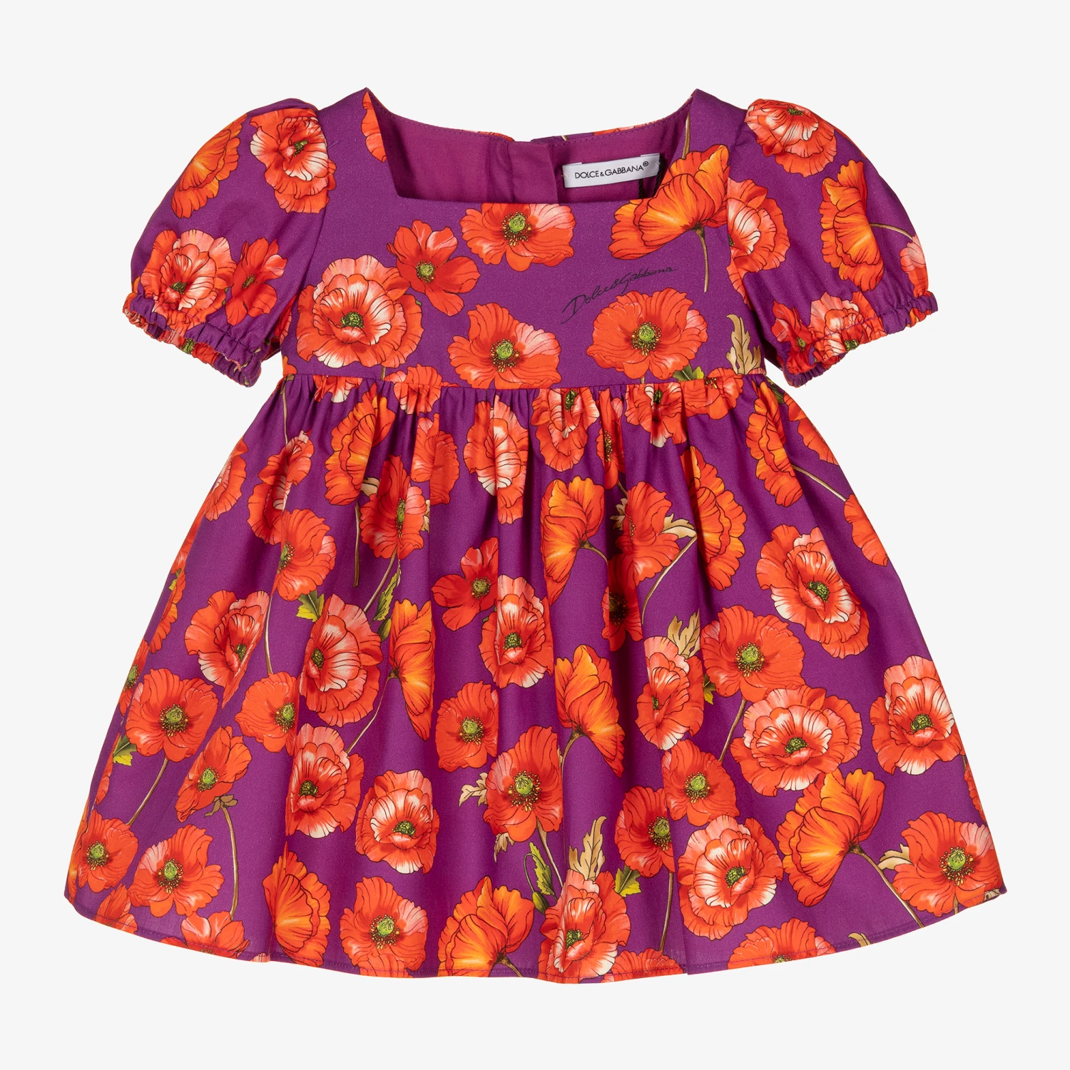 Dolce & Gabbana Girls Poppy Print Dress Set 3 Dolce & Gabbana Girls Poppy Print Dress Set