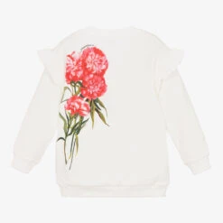 Dolce & Gabbana Girls White Cotton Carnation Sweatshirt 8 Dolce & Gabbana Girls White Cotton Carnation Sweatshirt -Babie Fashion Shop dolce gabbana girls white cotton carnation sweatshirt 486733 ade88ecaeacdfb88f8e4f8468d3b7d16aa9d1c41