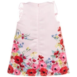 EIRENE Girls Pink Floral Satin Dress -Babie Fashion Shop eirene girls pink floral satin dress 286087 b54e1040b9fa60078b35c1c28729d310500611a5