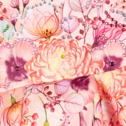 EIRENE Pink Satin Floral Dress -Babie Fashion Shop eirene pink satin floral dress 453917 ecd913c8e06de75e898cd21c397245dfd7ac1b26