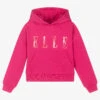 Elle Girls Pink Cotton Hoodie