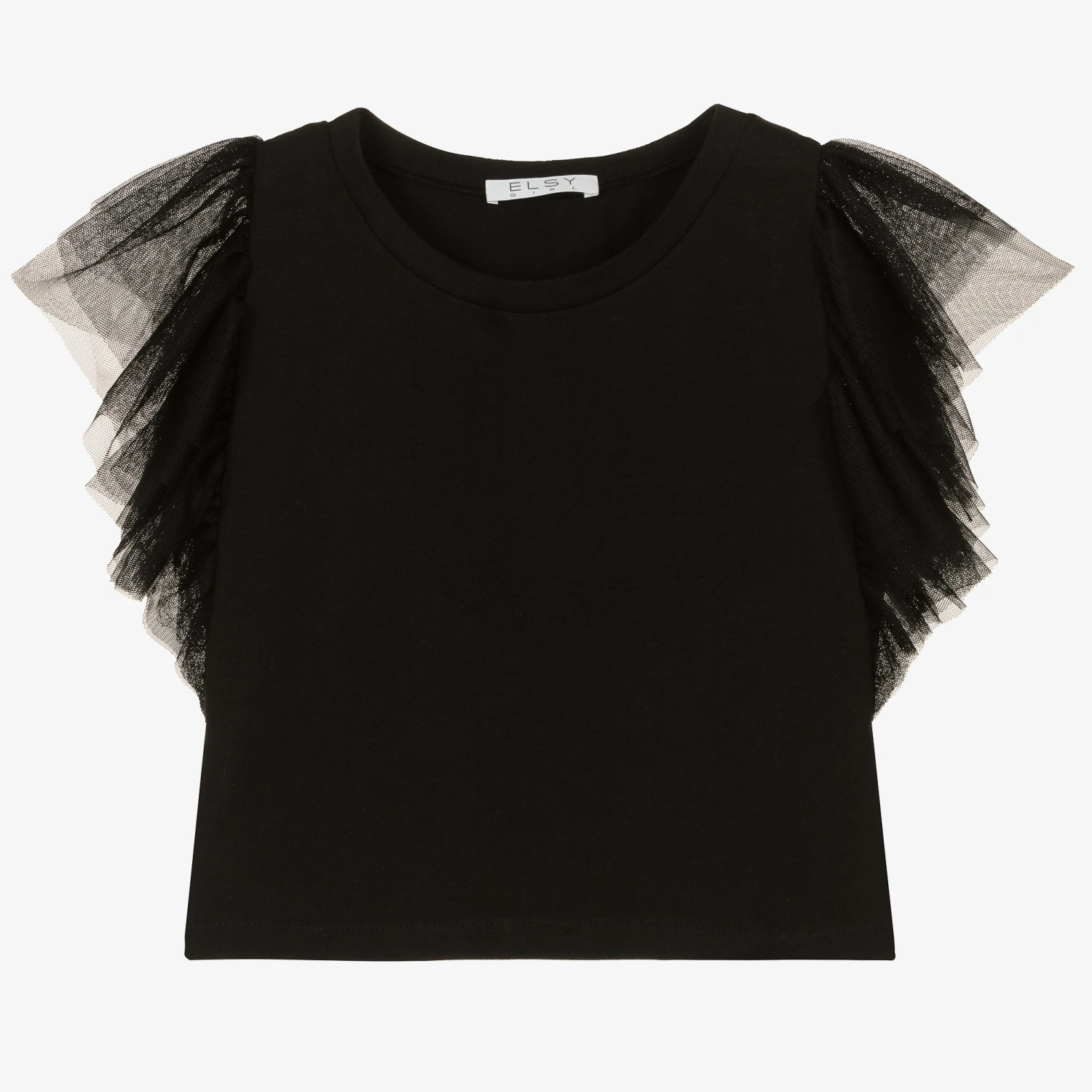 Elsy Girls Black Cotton T-Shirt 5 Elsy Girls Black Cotton T-Shirt - Image 3