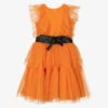 Elsy Girls Orange & Black Tulle Dress -Babie Fashion Shop elsy girls orange black tulle dress 490038 fcb8f3650597896f2d9385143a9e1c347391d0b4
