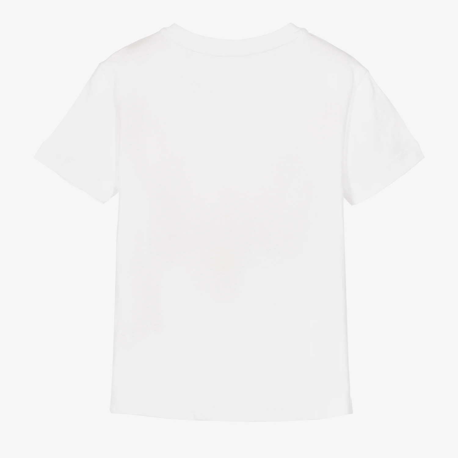 Emporio Armani Girls White Cotton EA Logo T-Shirt 4 Emporio Armani Girls White Cotton EA Logo T-Shirt - Image 2