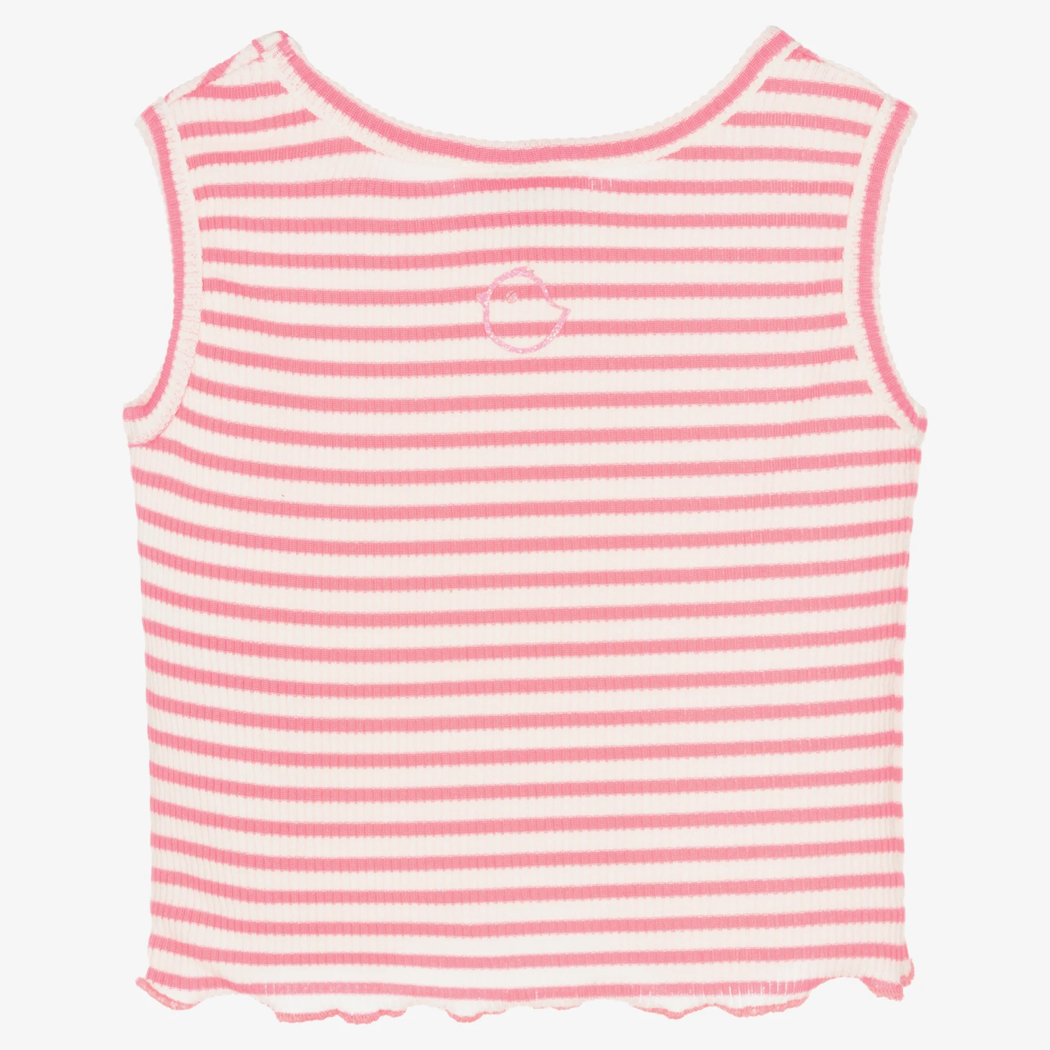 Falcotto By Naturino Girls Pink & White Striped Jersey Top 4 Falcotto By Naturino Girls Pink & White Striped Jersey Top - Image 2