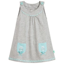 FS Baby Grey Cotton Baby Dress