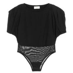 Fun & Fun Couture Black Cotton Bodysuit