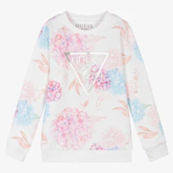 Guess Girls Floral Logo Sweatshirt