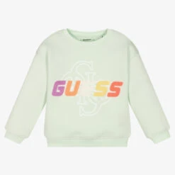 Guess Girls Mint Green Logo Sweatshirt