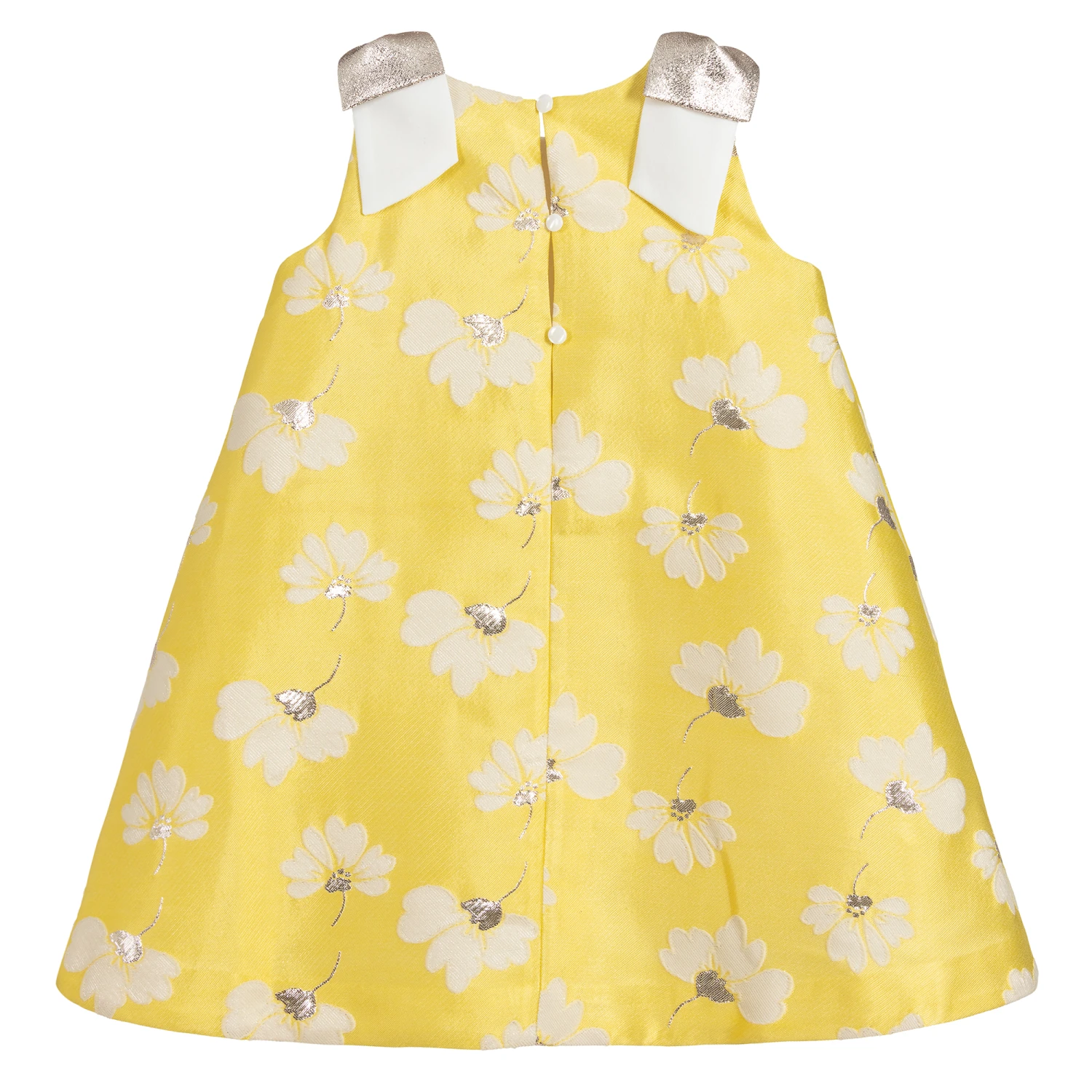 Hucklebones London Yellow Floral Brocade Dress 5 Hucklebones London Yellow Floral Brocade Dress - Image 3