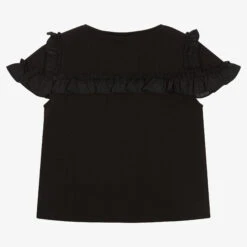 IDO Junior Girls Black Cotton T-Shirt -Babie Fashion Shop ido girls black cotton t shirt 507575 4615f00b1d5d1d6f9c7bcec3346b24cb6f169f39