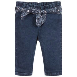 IKKS Girls Blue Denim Jeans & Belt