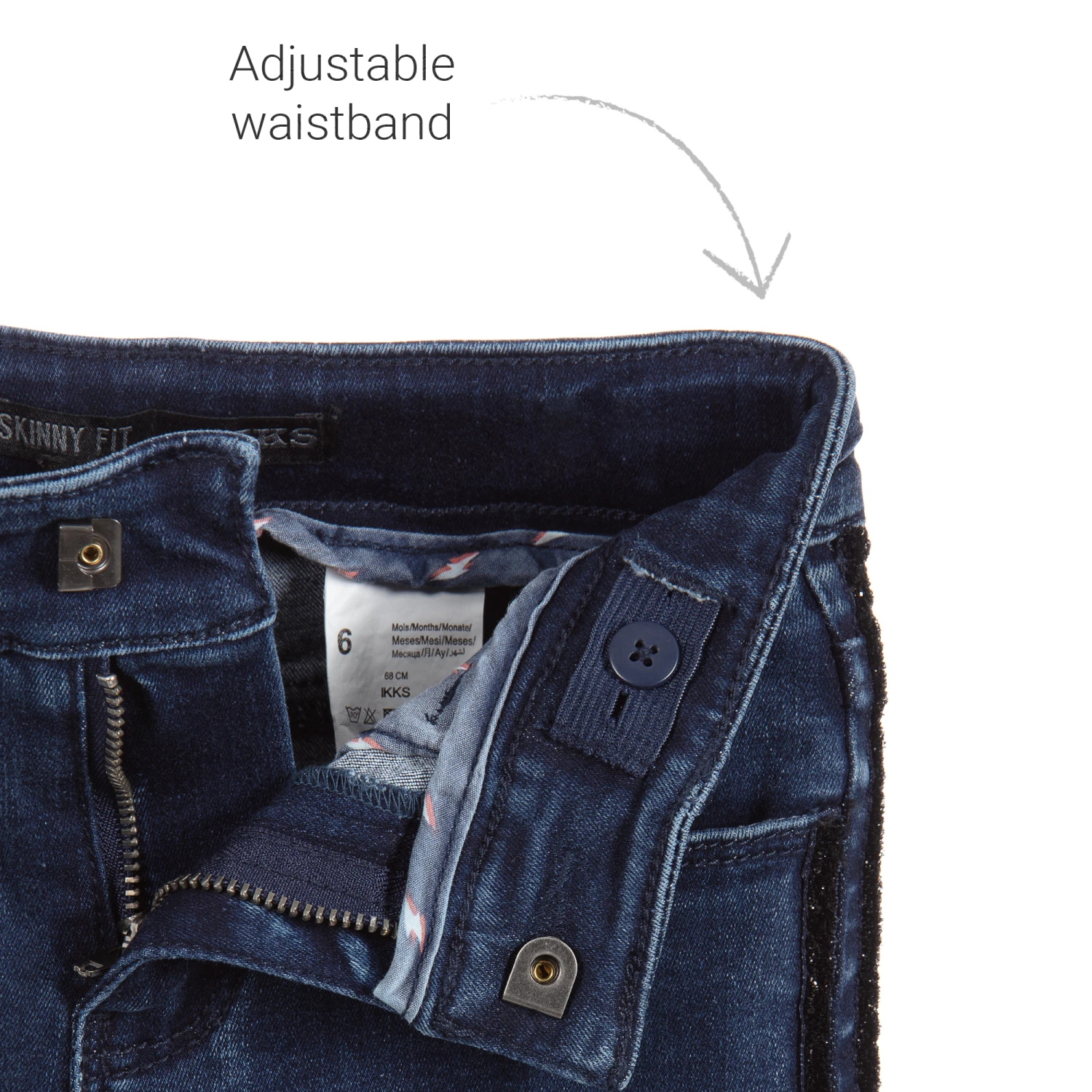 IKKS Girls Blue Skinny Fit Jeans 6 IKKS Girls Blue Skinny Fit Jeans - Image 4