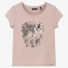 IKKS Girls Lilac Cotton Skull T-Shirt