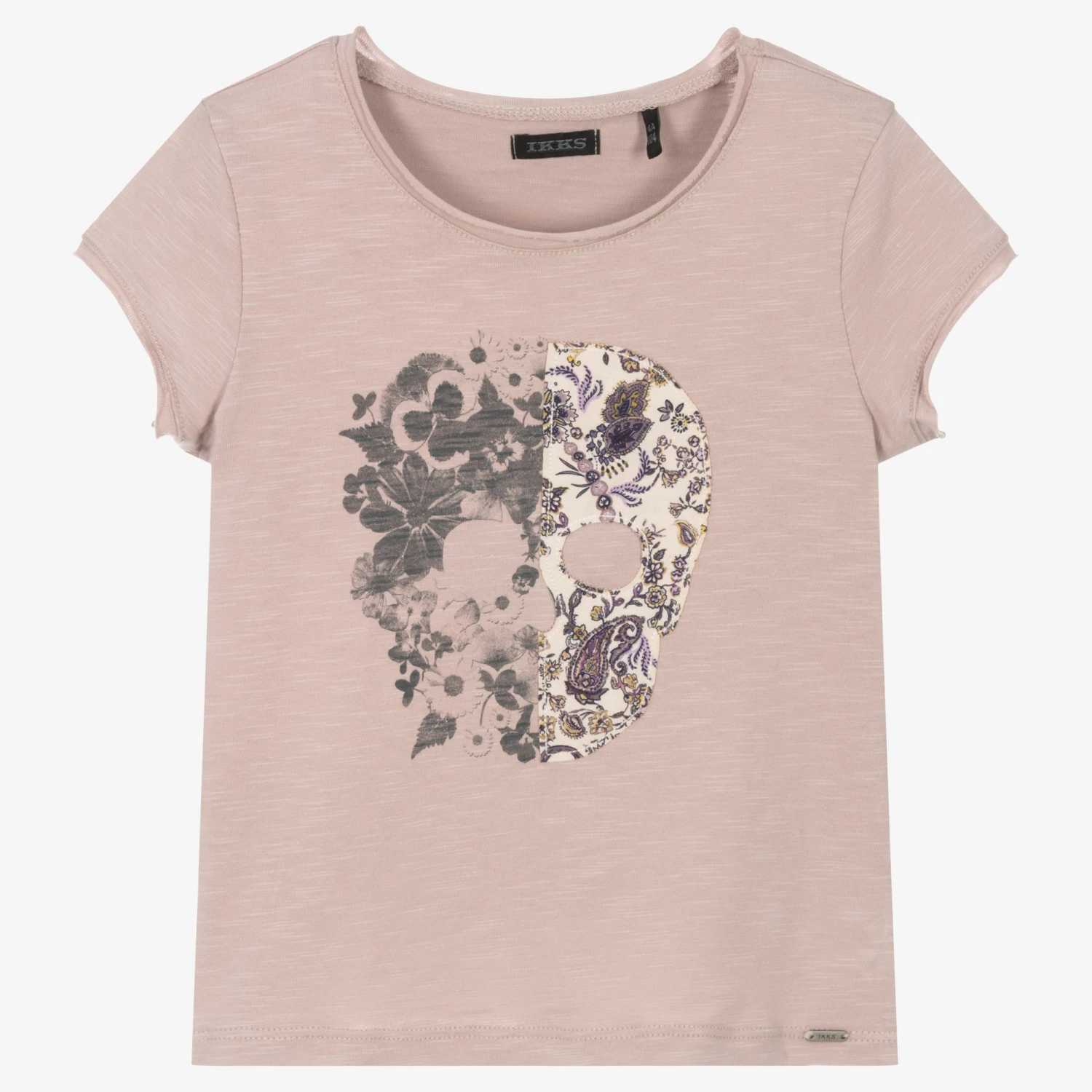 IKKS Girls Lilac Cotton Skull T-Shirt 3 IKKS Girls Lilac Cotton Skull T-Shirt