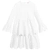 Il Gufo Girls White Lazercut Dress