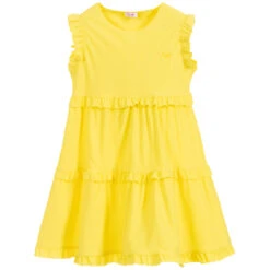 Il Gufo Yellow Frilled Dress