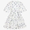 Jessie And James London White & Blue Floral Dress