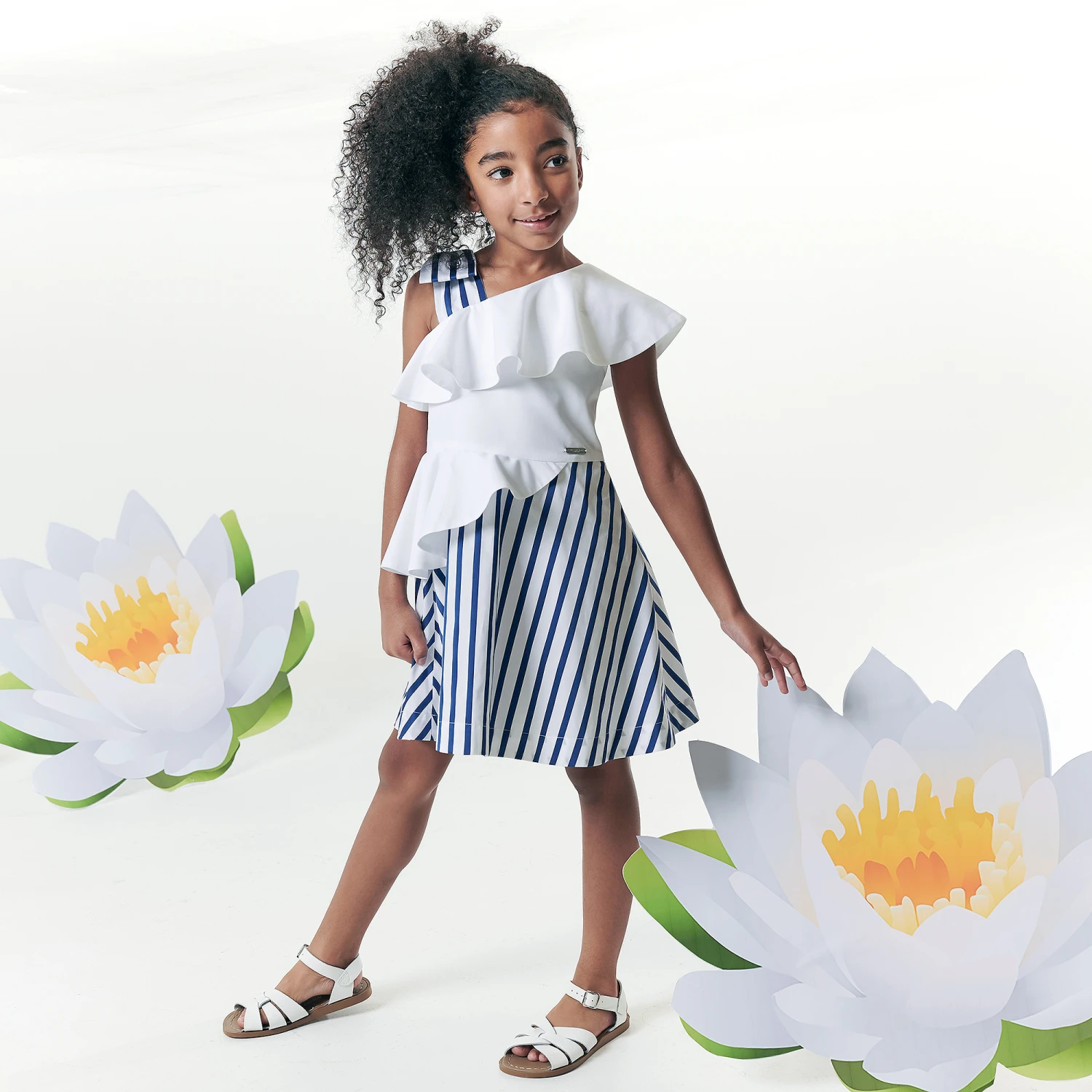 Jessie And James London Girls Cotton Frill Dress 4 Jessie And James London Girls Cotton Frill Dress - Image 2
