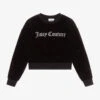 Juicy Couture Girls Black Velour Sweatshirt